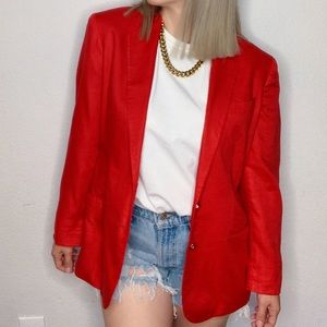 Ralph Lauren red oversized blazer